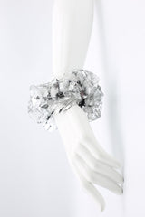 Upcycled plastic bottles - Big Aqua Water Lily leaf Bracelet - Jianhui London