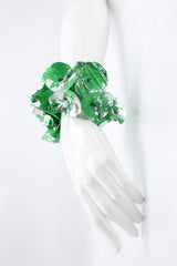 Upcycled plastic bottles - Big Aqua Water Lily leaf Bracelets - Jianhui London