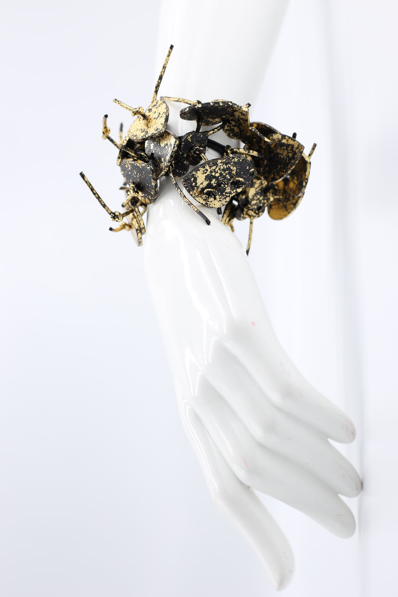 Hand gilded elastic heart bracelet - Jianhui London