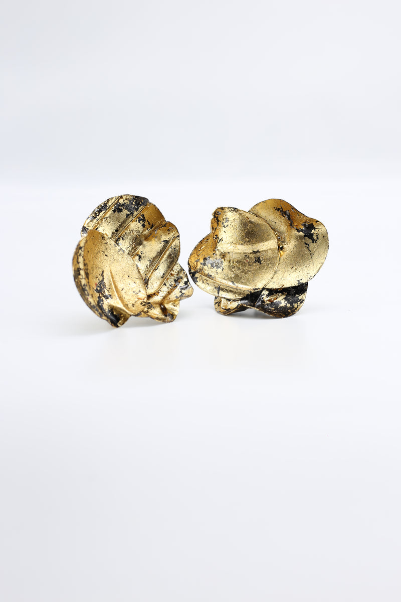Big 3-Water Lily Leaf Earrings - Jianhui London