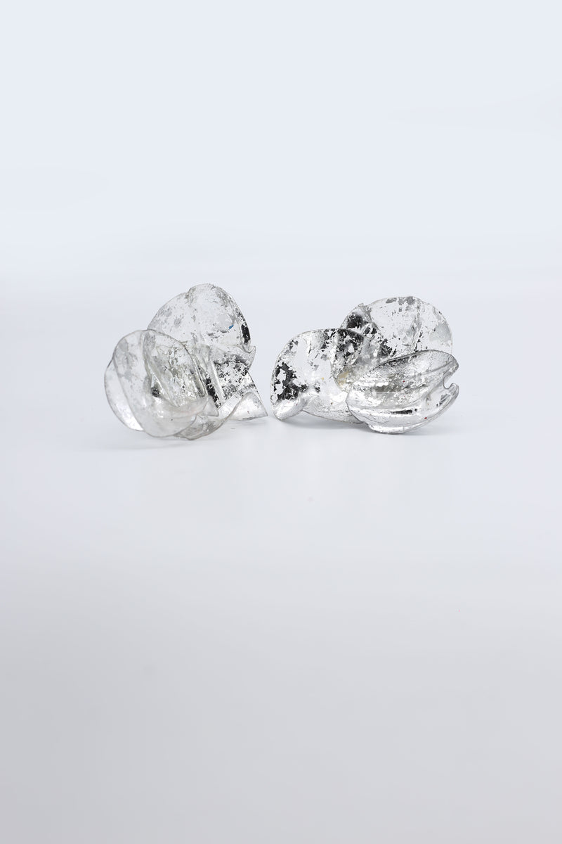 Big 3-Water Lily Leaf Earrings - Jianhui London