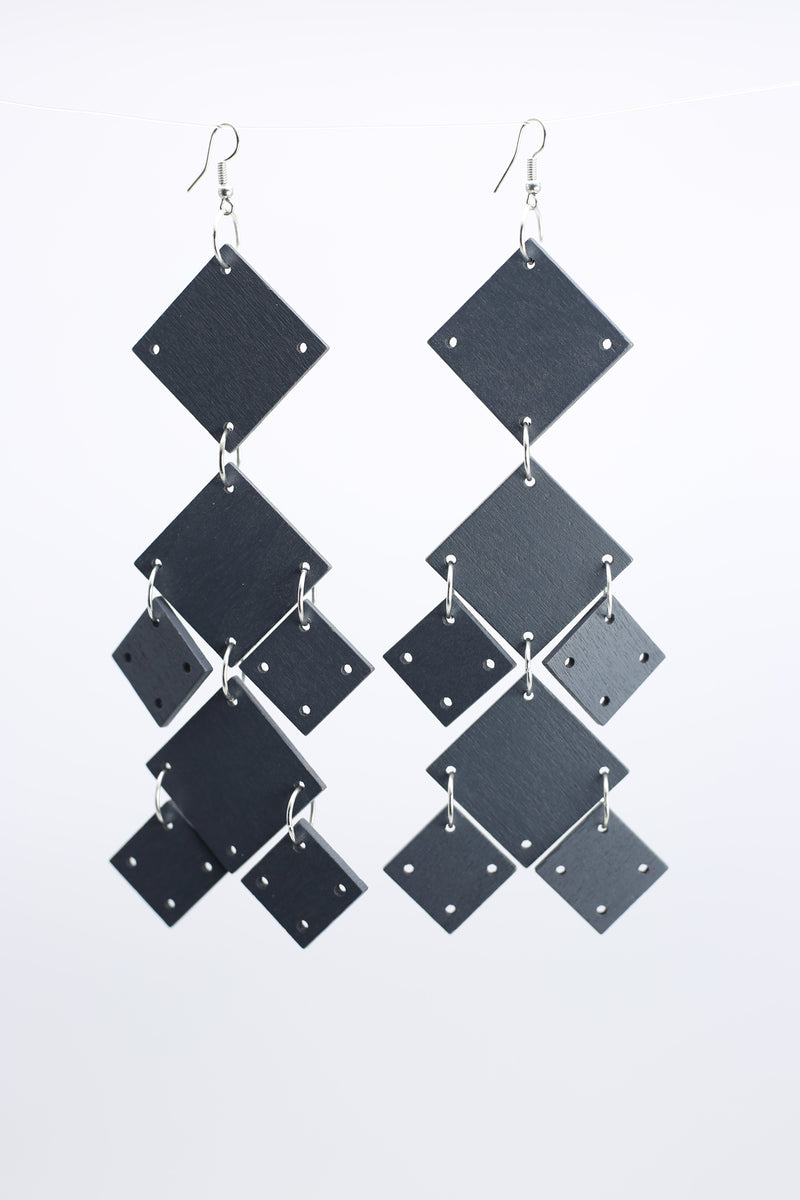 Squares Chandelier Earrings - Jianhui London
