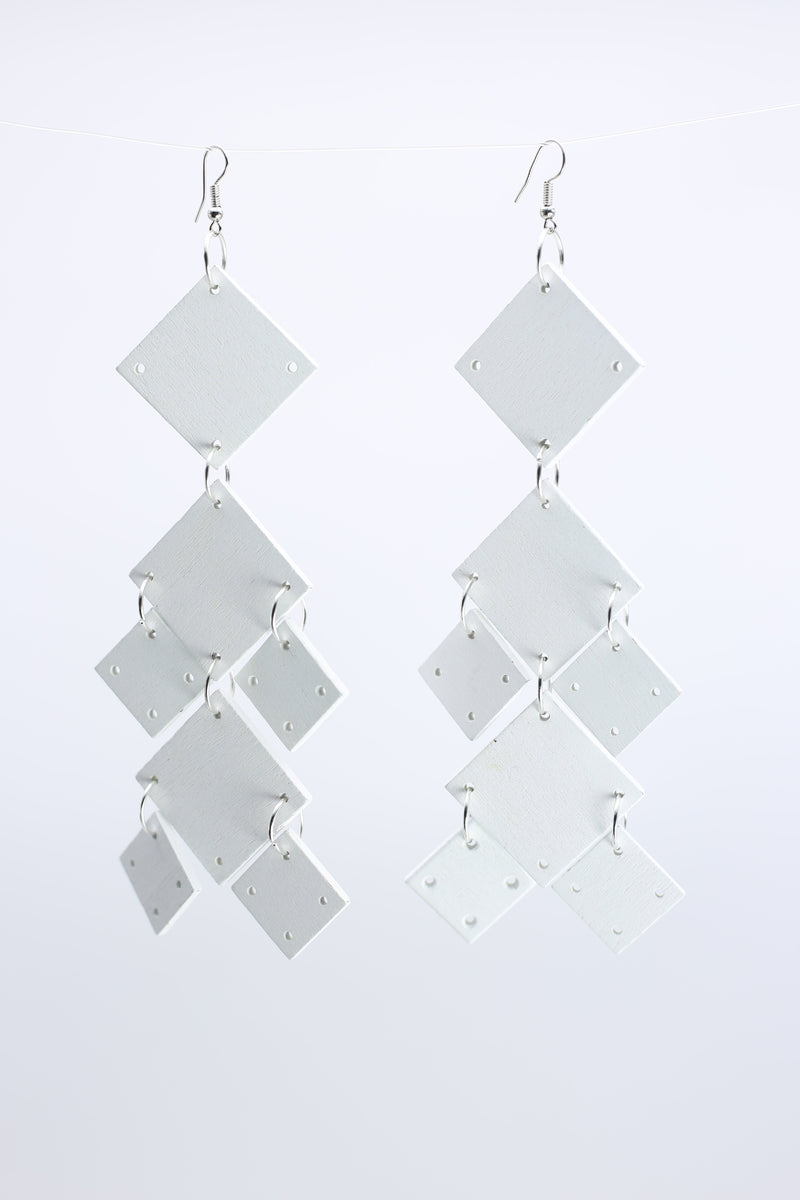 Squares Chandelier Earrings - Jianhui London