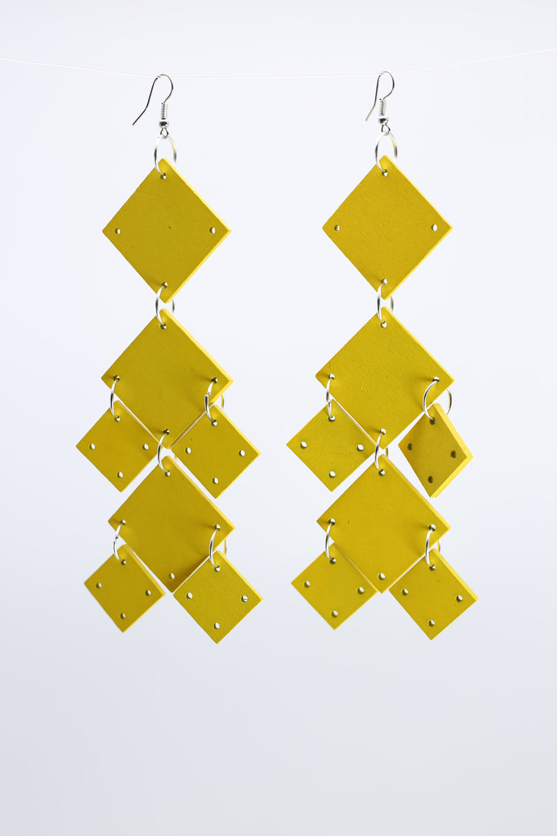 Squares Chandelier Earrings - Jianhui London