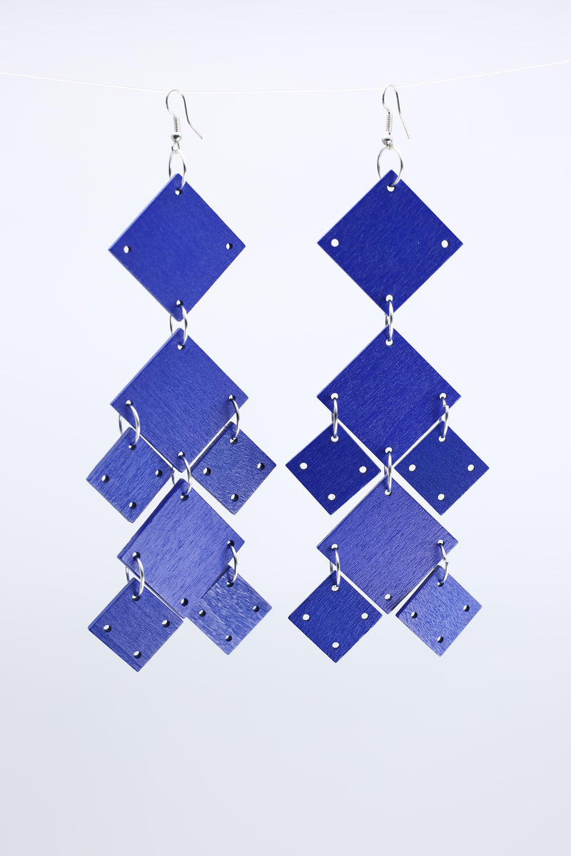 Squares Chandelier Earrings - Jianhui London