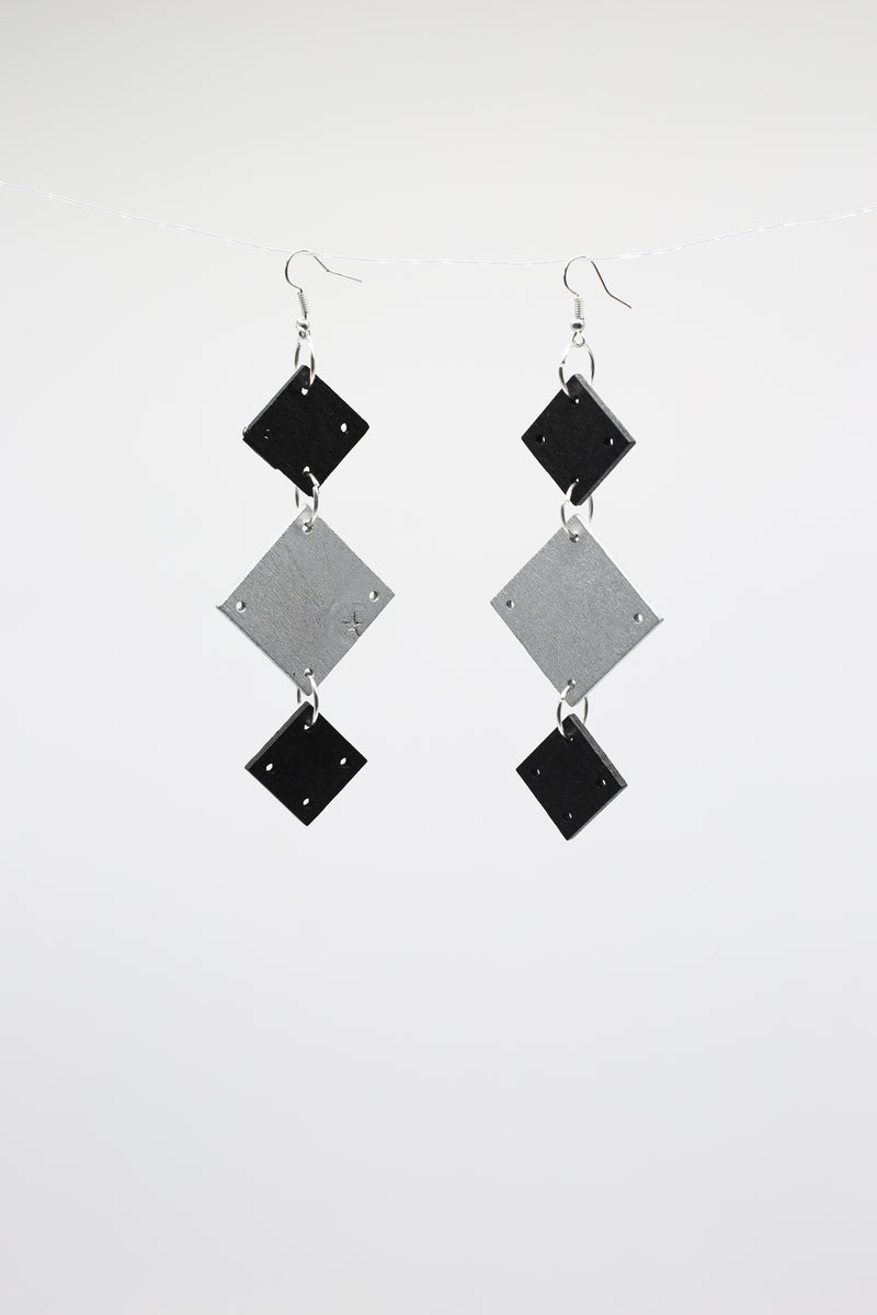 Squares Chandelier Earrings - Jianhui London
