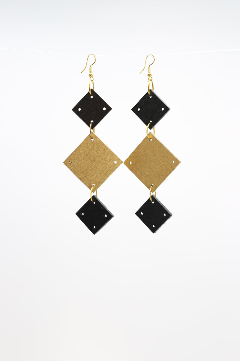 Squares Chandelier Earrings - Jianhui London