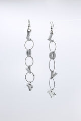 Wooden LOVE chain earrings - Hand Painted - Jianhui London