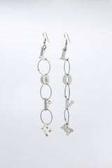 Wooden LOVE chain earrings - Hand Painted - Jianhui London