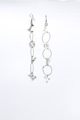 Wooden LOVE chain earrings - Hand Painted - Jianhui London