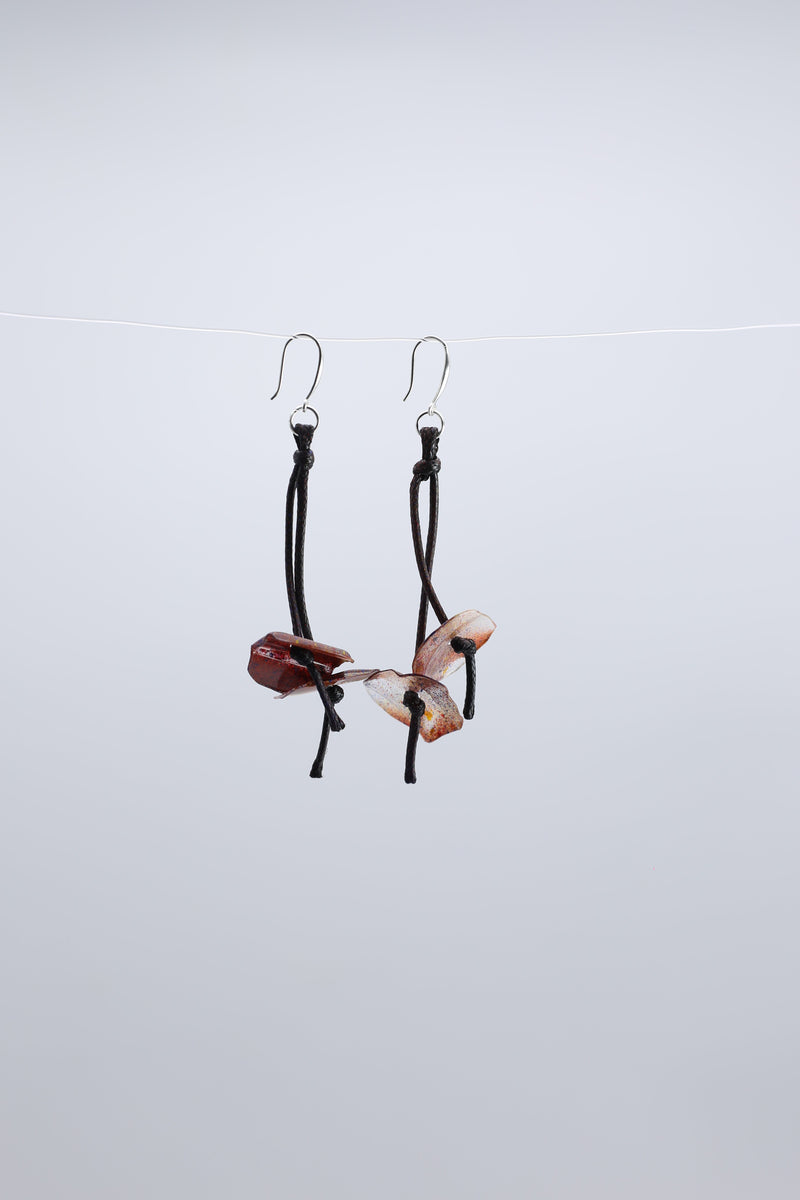 Aqua Coral earrings-Hand painted - Jianhui London