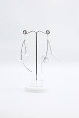 Aqua Water Lily earrings - Hand gilded - Jianhui London