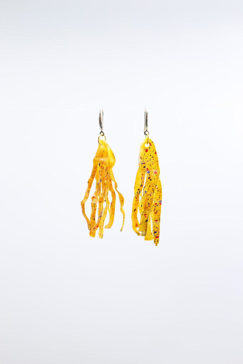 Aqua Willow tree earrings - Hand painted - Jianhui London
