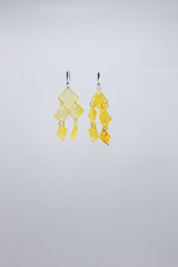 Aqua Chandelier earring- Hand painted - Jianhui London