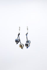 Round Wooden Beads Earrings - Hand gilded - Jianhui London