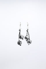 Round Wooden Beads Earrings - Hand gilded - Jianhui London