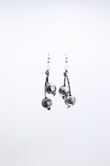 Round Wooden Beads Earrings - Hand gilded - Jianhui London