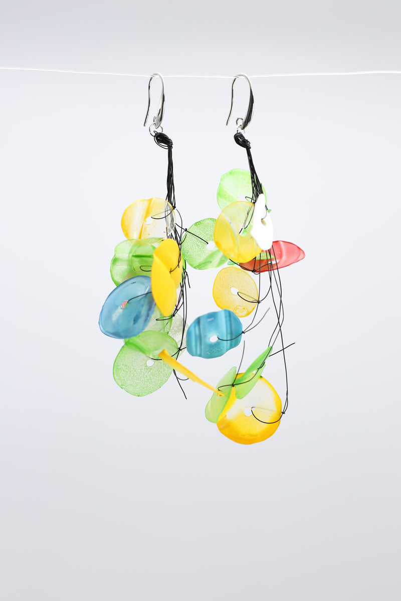 Hanging Flower Upcycled Earrings - Jianhui London