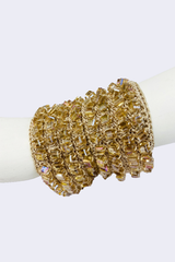 Diana Hand-crocheted Crystal Cuff Bracelets - Jianhui London