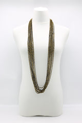 Mini Crystals on Hand-crocheted Cord Necklaces - Jianhui London