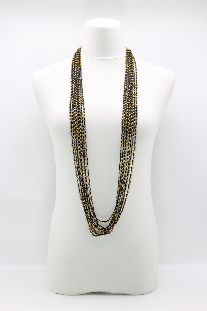 Mini Crystals on Hand-crocheted Cord Necklaces - Jianhui London