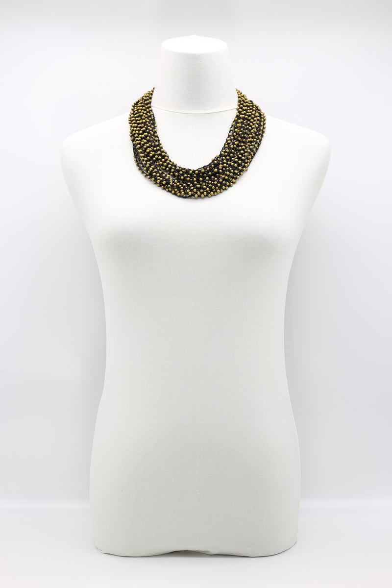 Mini Crystals on Hand-crocheted Cord Necklaces - Jianhui London