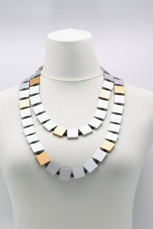 Klimt Collection 2x2 Squares Necklace - Jianhui London