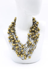 Crystal Faceted Beads on Fishing Wire Necklaces - Jianhui London