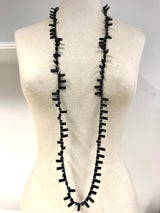 Hand-crocheted Crystal Beads and Rubber Necklace - single strand - Jianhui London