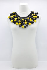 Berry Beads on Hand-woven Leatherette Necklace - Jianhui London