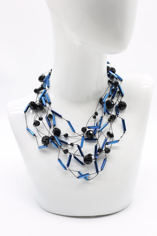 Crystal Beads & Tubes Necklaces Set - Jianhui London