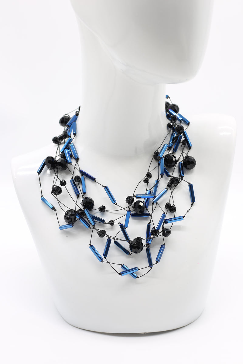 Crystal Beads & Tubes Necklaces Set - Jianhui London