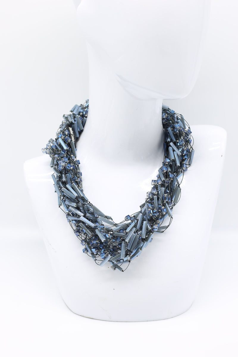 Diana Crystal Tubes & Cubes Necklaces Set - Jianhui London