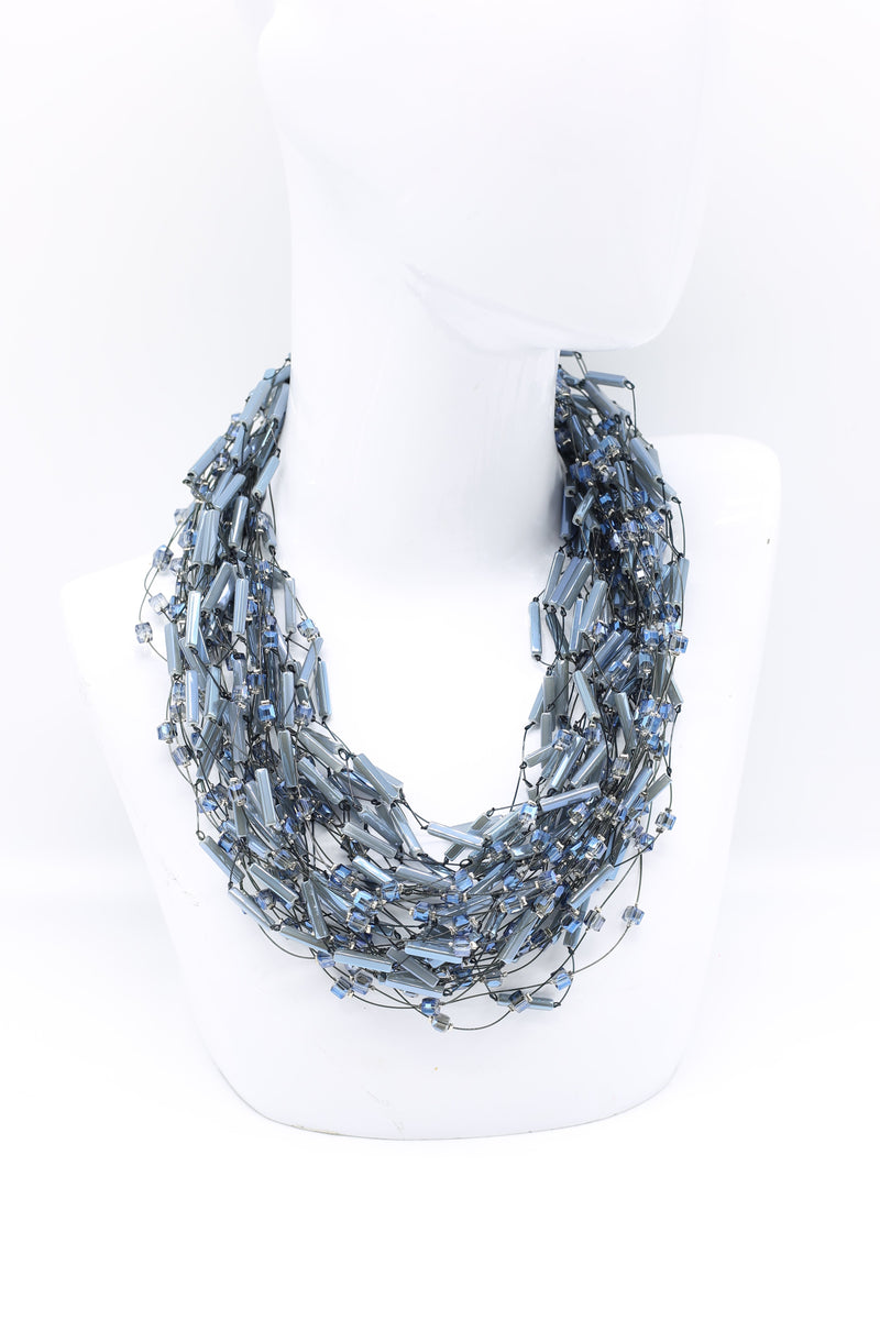Diana Crystal Tubes & Cubes Necklaces Set - Jianhui London
