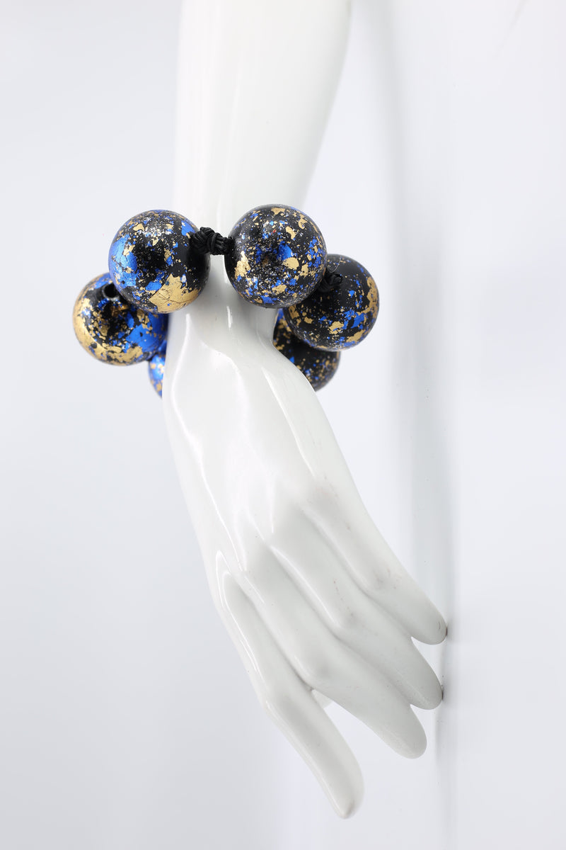 Giant Beads Bracelets - Hand gilded/Hand painted - Jianhui London