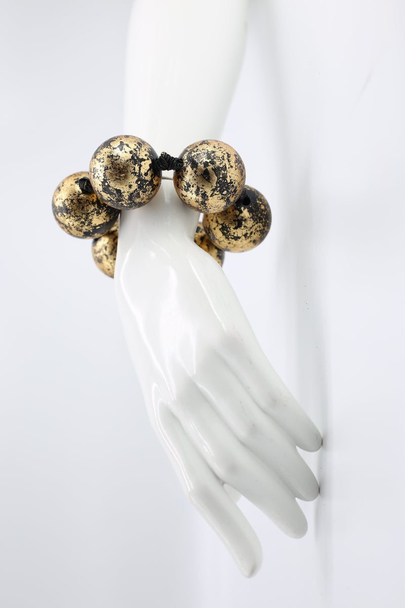 Giant Beads Bracelets - Hand gilded/Hand painted - Jianhui London