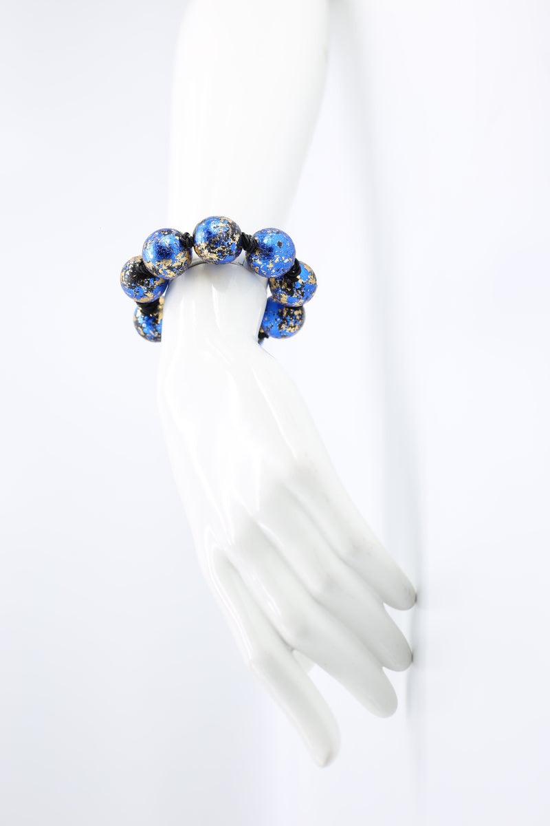 Round Wooden Beads Bracelets - Hand gilded/Hand painted - Jianhui London