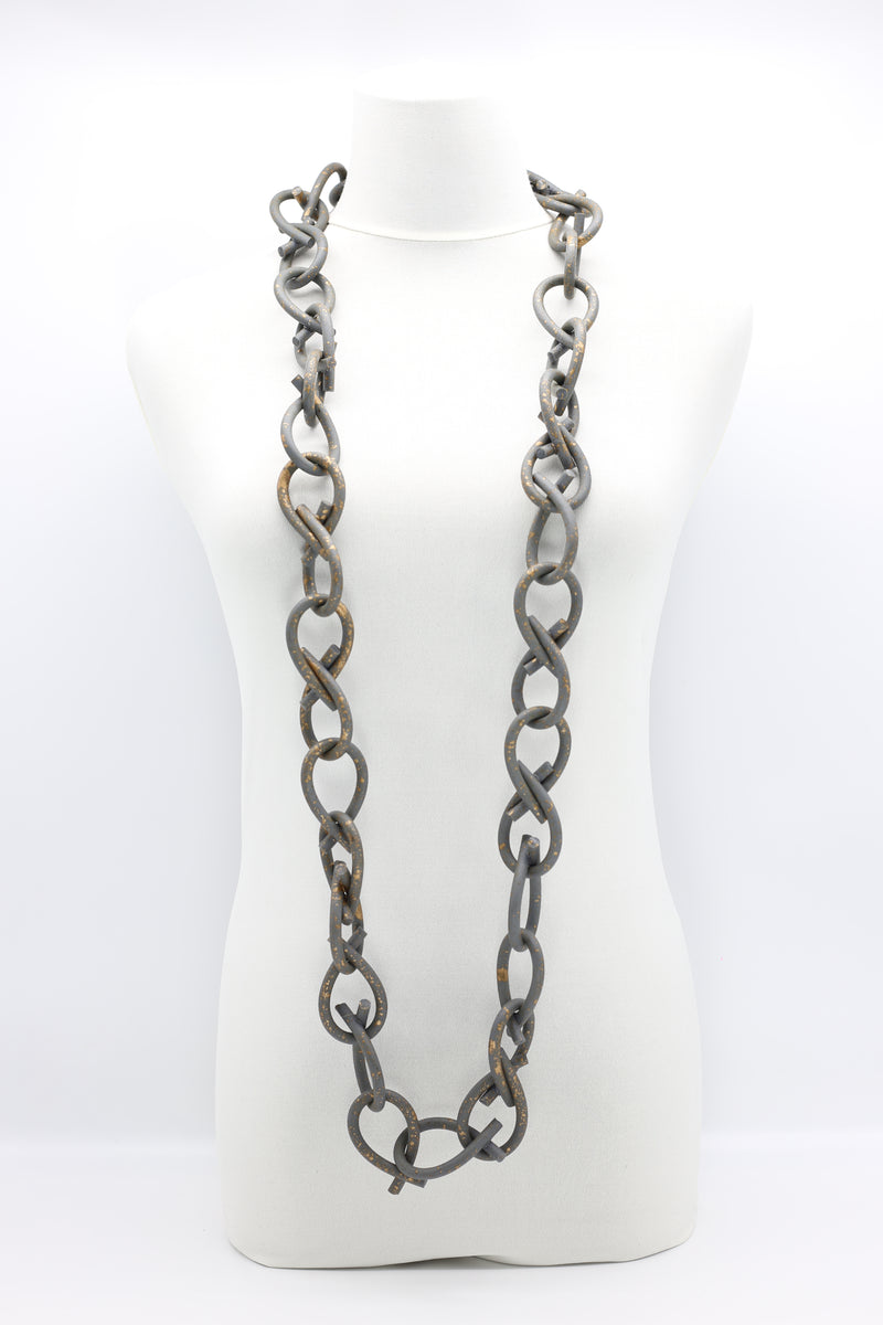 Rubber Chain Necklace - Thick Loops - Jianhui London
