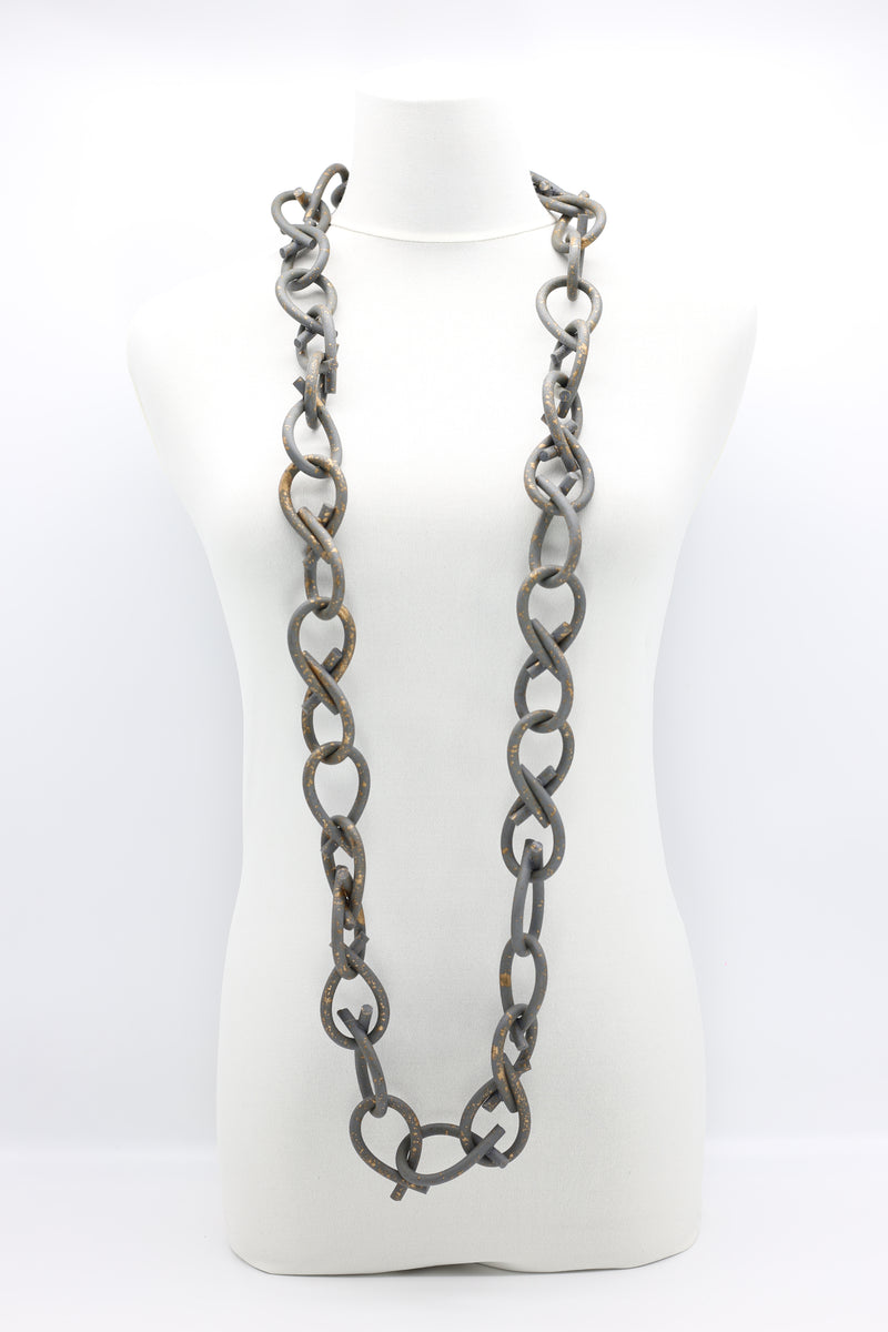 Rubber Chain Necklace - Thick Loops - Jianhui London