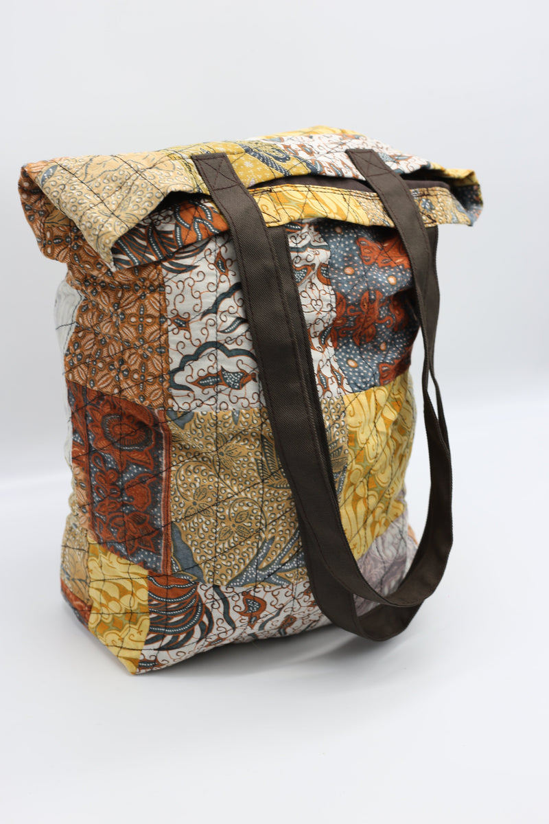 Handmade Rectangular 1970's Batik Tote Bag - Jianhui London