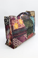 Handmade Square 1970's Batik Tote Bag From Recycled Fabric - Jianhui London