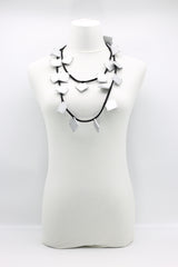 Wooden Squares on Cord Necklaces - Large - Jianhui London
