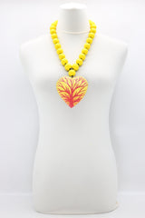 Recycled Wood Heart Pendant Necklace - Jianhui London
