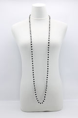 SINGLE STRAND PASHMINA NECKLACE WOODEN BEADS MOSAIC - Jianhui London