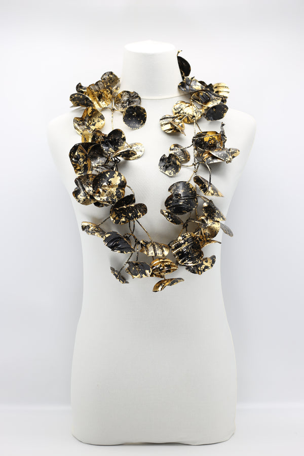 Upcycled plastic bottles - Big double Water Lily Necklaces - Jianhui London