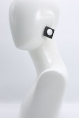 Clip-on Round on Square Earrings - 2 Layers - Jianhui London