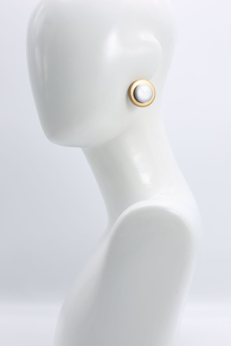 Clip-on Round Earrings - 2 Layers - Jianhui London