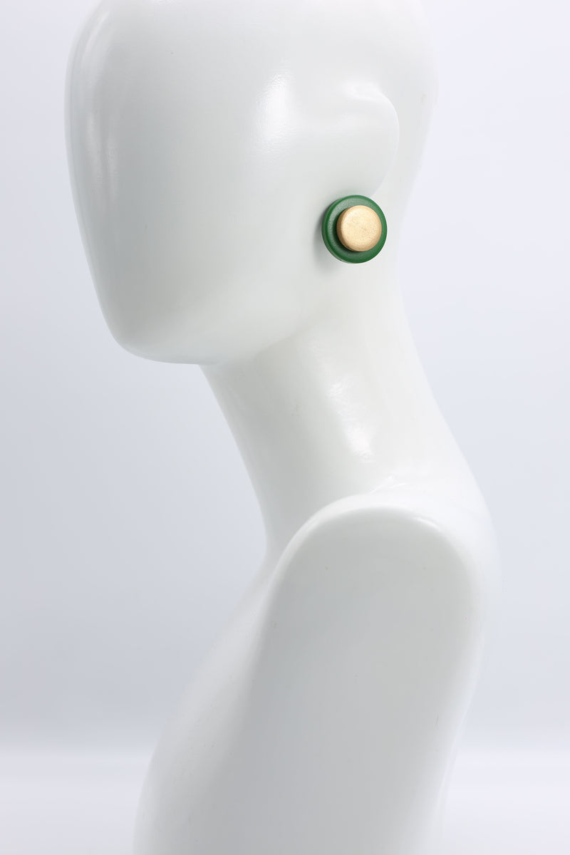 Clip-on Round Earrings - 2 Layers - Jianhui London