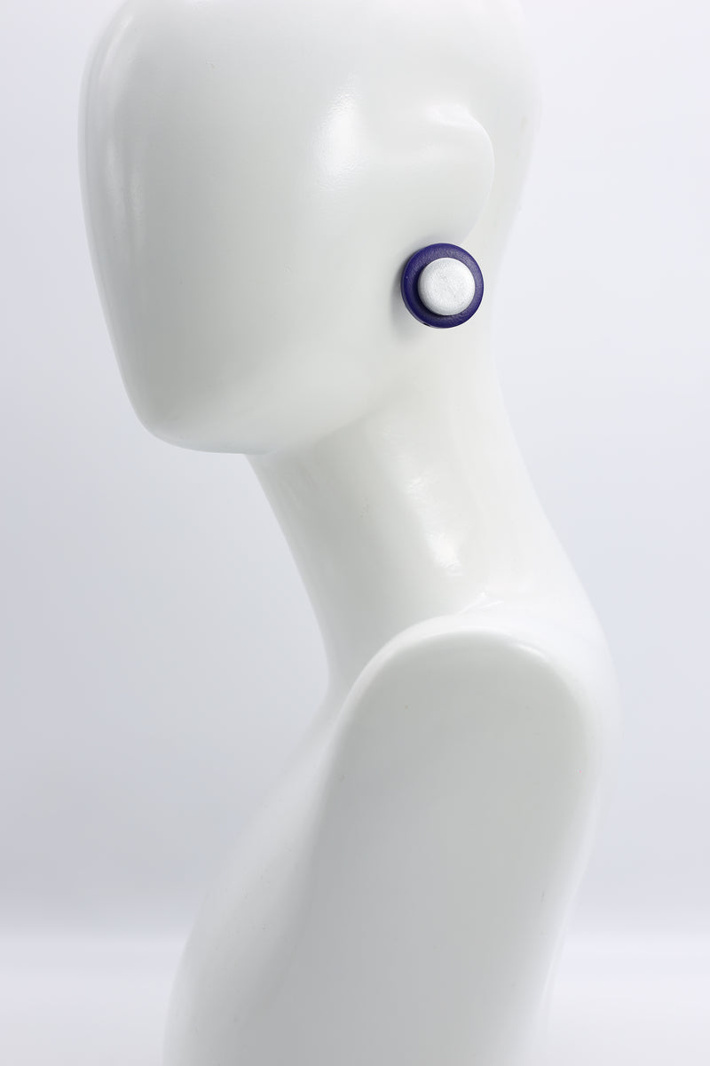 Clip-on Round Earrings - 2 Layers - Jianhui London