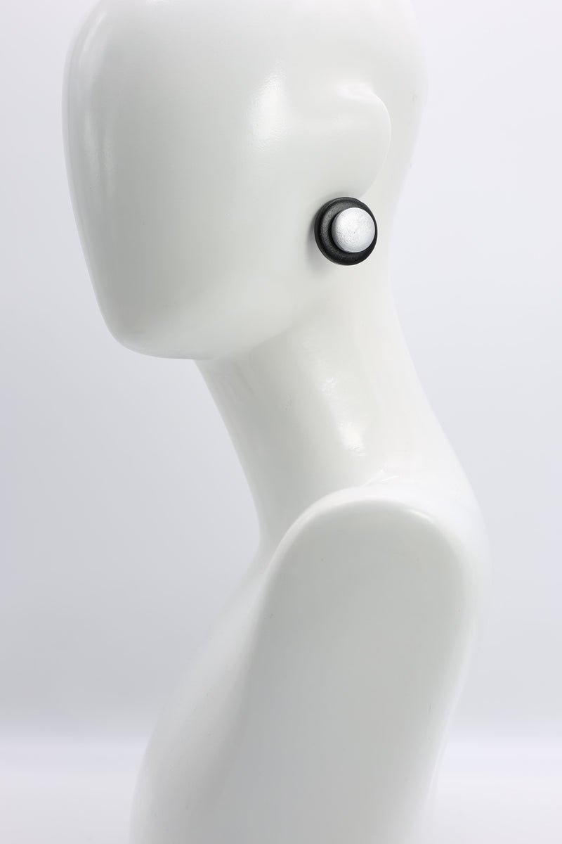 Clip-on Round Earrings - 2 Layers - Jianhui London